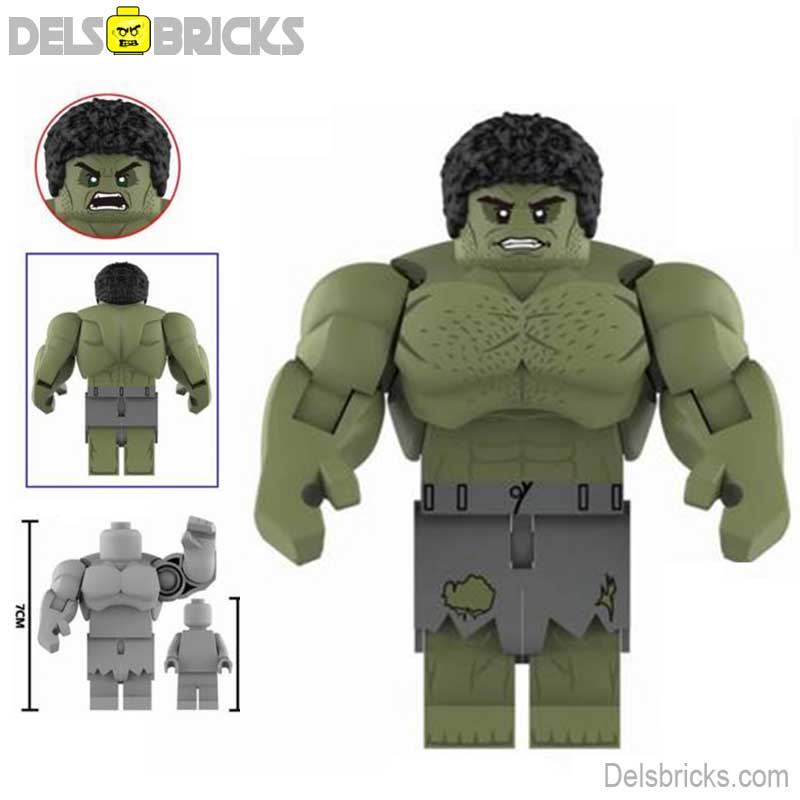 The Incredible Hulk from Avengers MCU Lego Minifigures Custom Toys 7 - DelsBricks MinifiguresMinifiguresDelsBricks MinifiguresDelsbricks