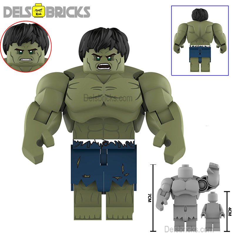 The Incredible Hulk from Avengers MCU Lego Minifigures Custom Toys - DelsBricks MinifiguresMinifiguresDelsBricks MinifiguresDelsbricks