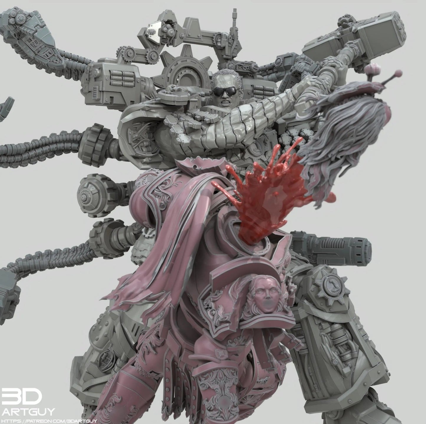 The Relentless One by 3DArtGuy 32mm scale, 50mm or 100mm, Miniature War Gaming Figure - DelsBricks Toys & CollectiblesResin Printed MiniatureDelsBricks Toys & CollectiblesMega Diamonds & Schwartzreiter Mini Forge