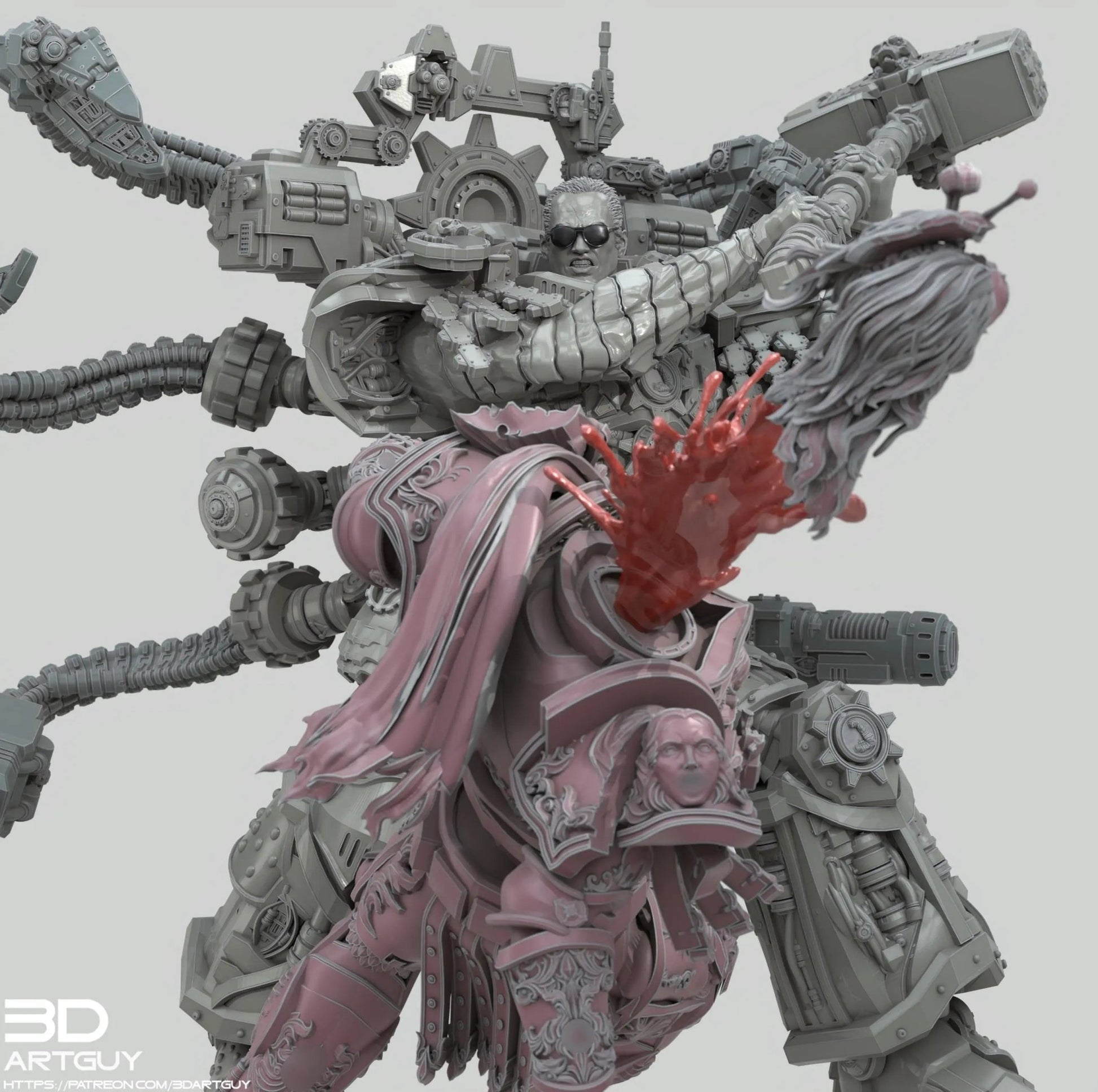 The Relentless One by 3DArtGuy 32mm scale, 50mm or 100mm, Miniature War Gaming Figure - DelsBricks Toys & CollectiblesResin Printed MiniatureDelsBricks Toys & CollectiblesMega Diamonds & Schwartzreiter Mini Forge
