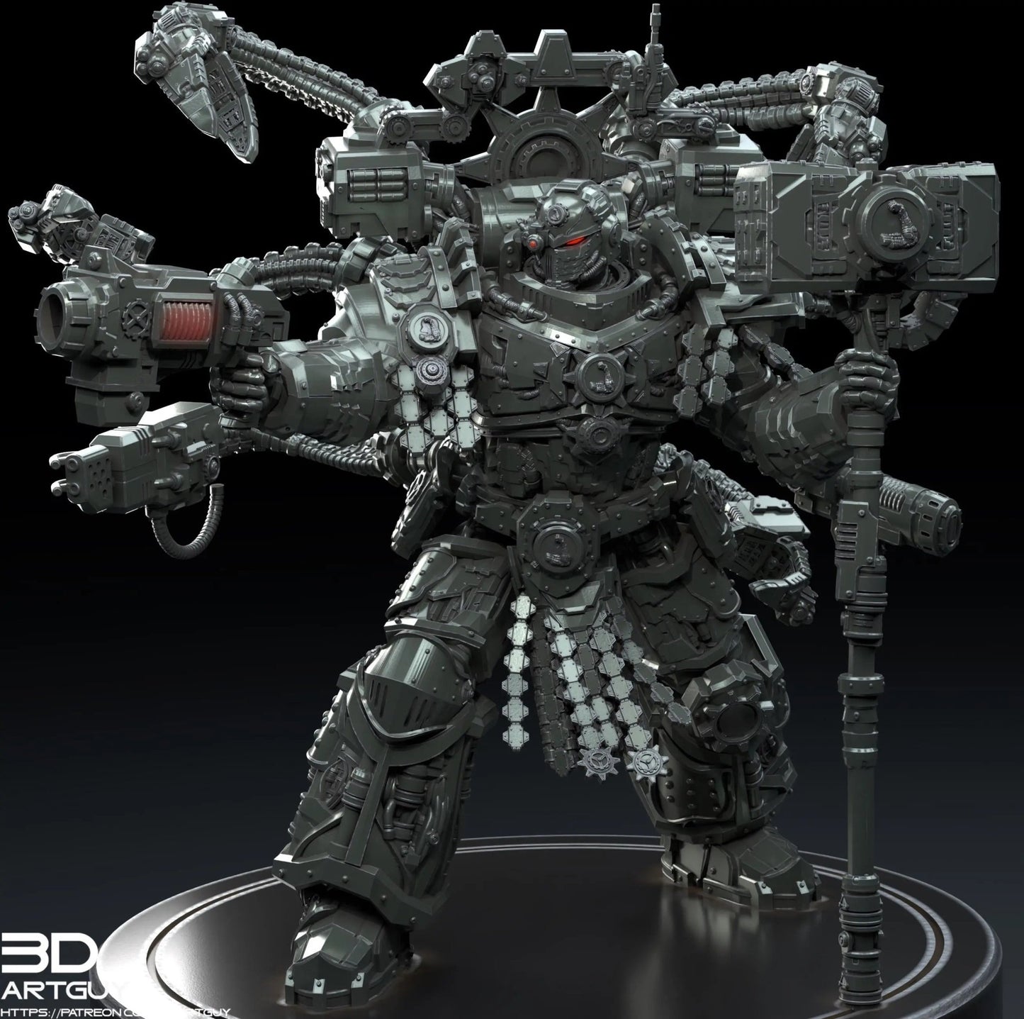 The Relentless One by 3DArtGuy 32mm scale, 50mm or 100mm, Miniature War Gaming Figure - DelsBricks Toys & CollectiblesResin Printed MiniatureDelsBricks Toys & CollectiblesMega Diamonds & Schwartzreiter Mini Forge
