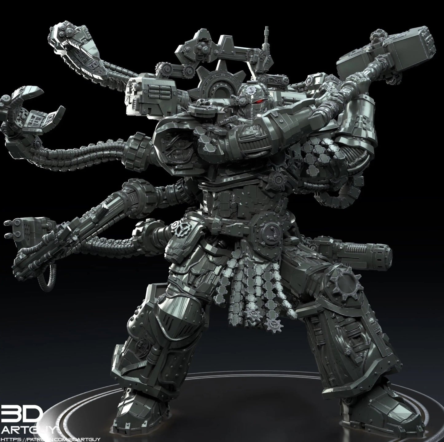 The Relentless One by 3DArtGuy 32mm scale, 50mm or 100mm, Miniature War Gaming Figure - DelsBricks Toys & CollectiblesResin Printed MiniatureDelsBricks Toys & CollectiblesMega Diamonds & Schwartzreiter Mini Forge