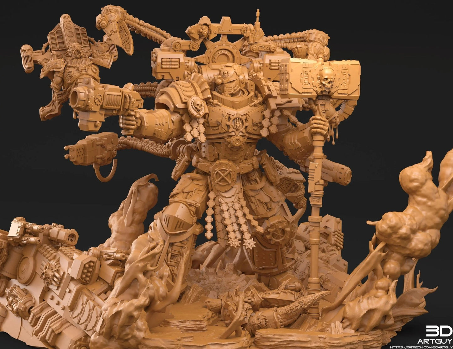 The Relentless One by 3DArtGuy 32mm scale, 50mm or 100mm, Miniature War Gaming Figure - DelsBricks Toys & CollectiblesResin Printed MiniatureDelsBricks Toys & CollectiblesMega Diamonds & Schwartzreiter Mini Forge