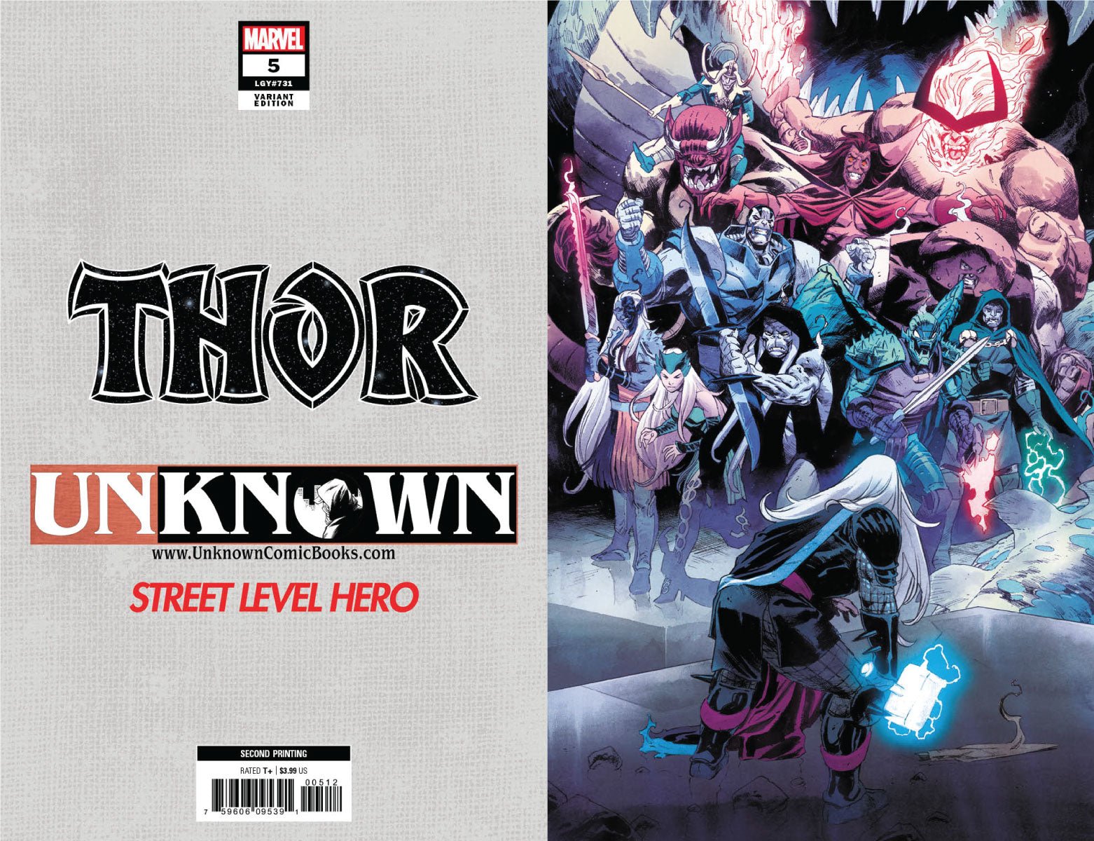 Thor 5 2Nd Ptg Unknown Comics Exclusive Klein Virgin Var (07/29/2020) - DelsBricks Toys & CollectiblesCOMIC BOOK EXCLUSIVEDelsBricks Toys & CollectiblesUnknown Comic Books