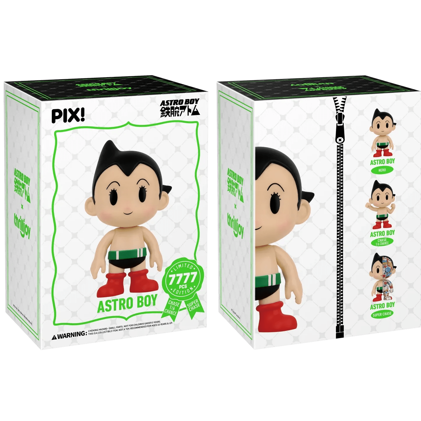 [Thrilljoy] Astro Boy - Astro Boy LE7777 PIX Vinyl Figure (1 in 6 Chance at Chase) - DelsBricks Toys & CollectiblesDelsBricks Toys & CollectiblesRalphie's Funhouse