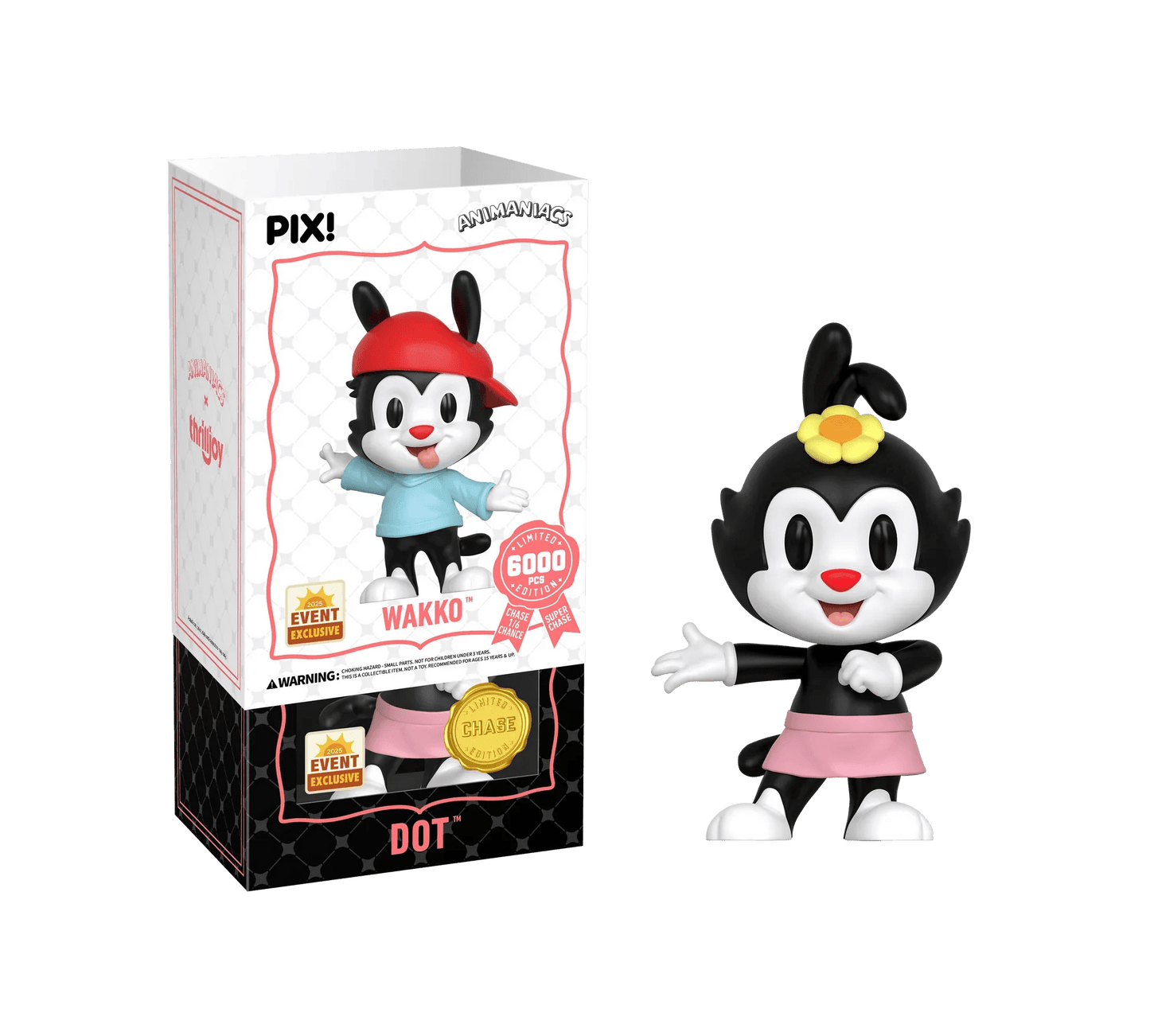 [Thrilljoy] [EXCLUSIVE] Animaniacs - Wakko LE6000 PIX Vinyl Figure (1 in 6 Chance at Chase) - DelsBricks Toys & CollectiblesDelsBricks Toys & CollectiblesRalphie's Funhouse