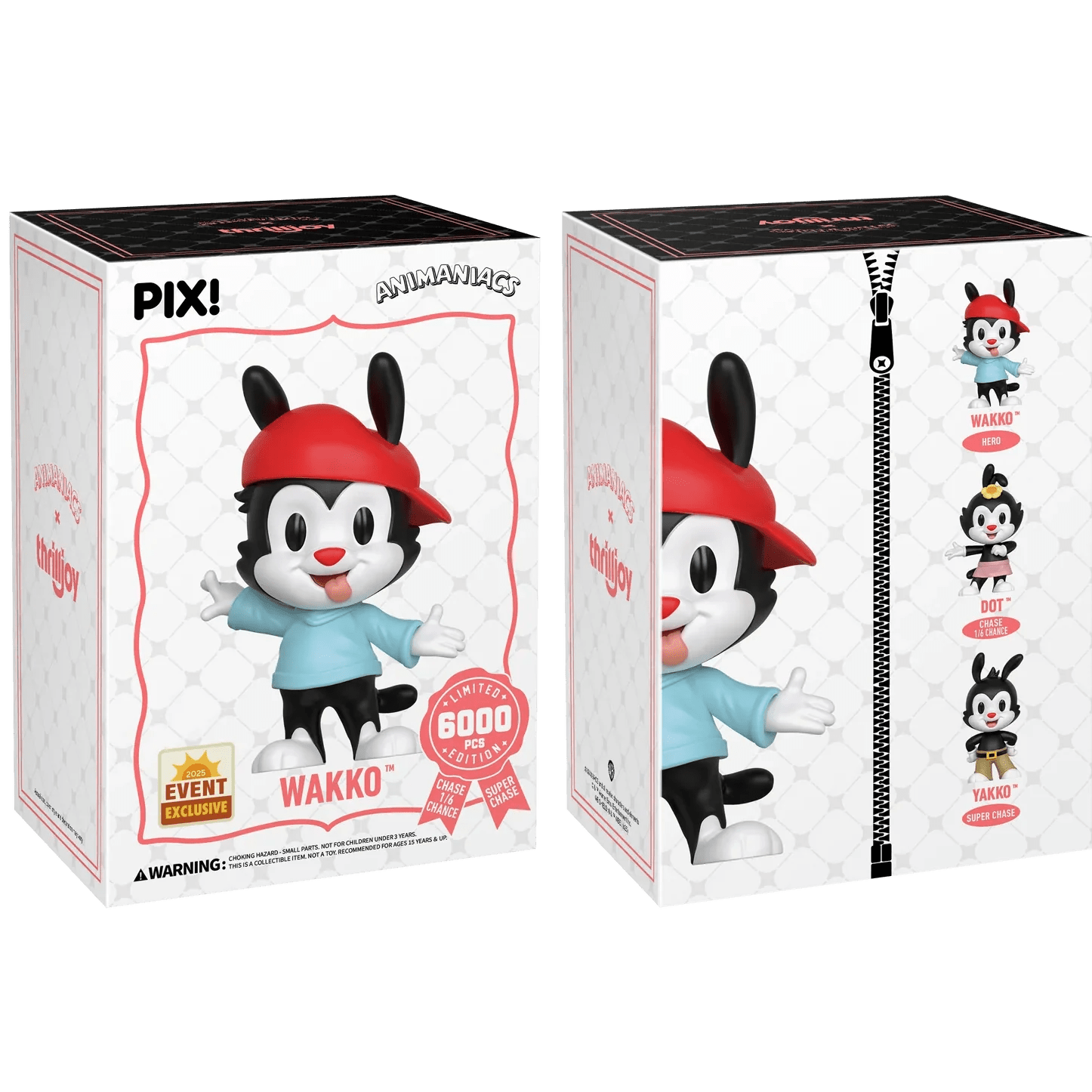 [Thrilljoy] [EXCLUSIVE] Animaniacs - Wakko LE6000 PIX Vinyl Figure (1 in 6 Chance at Chase) - DelsBricks Toys & CollectiblesDelsBricks Toys & CollectiblesRalphie's Funhouse