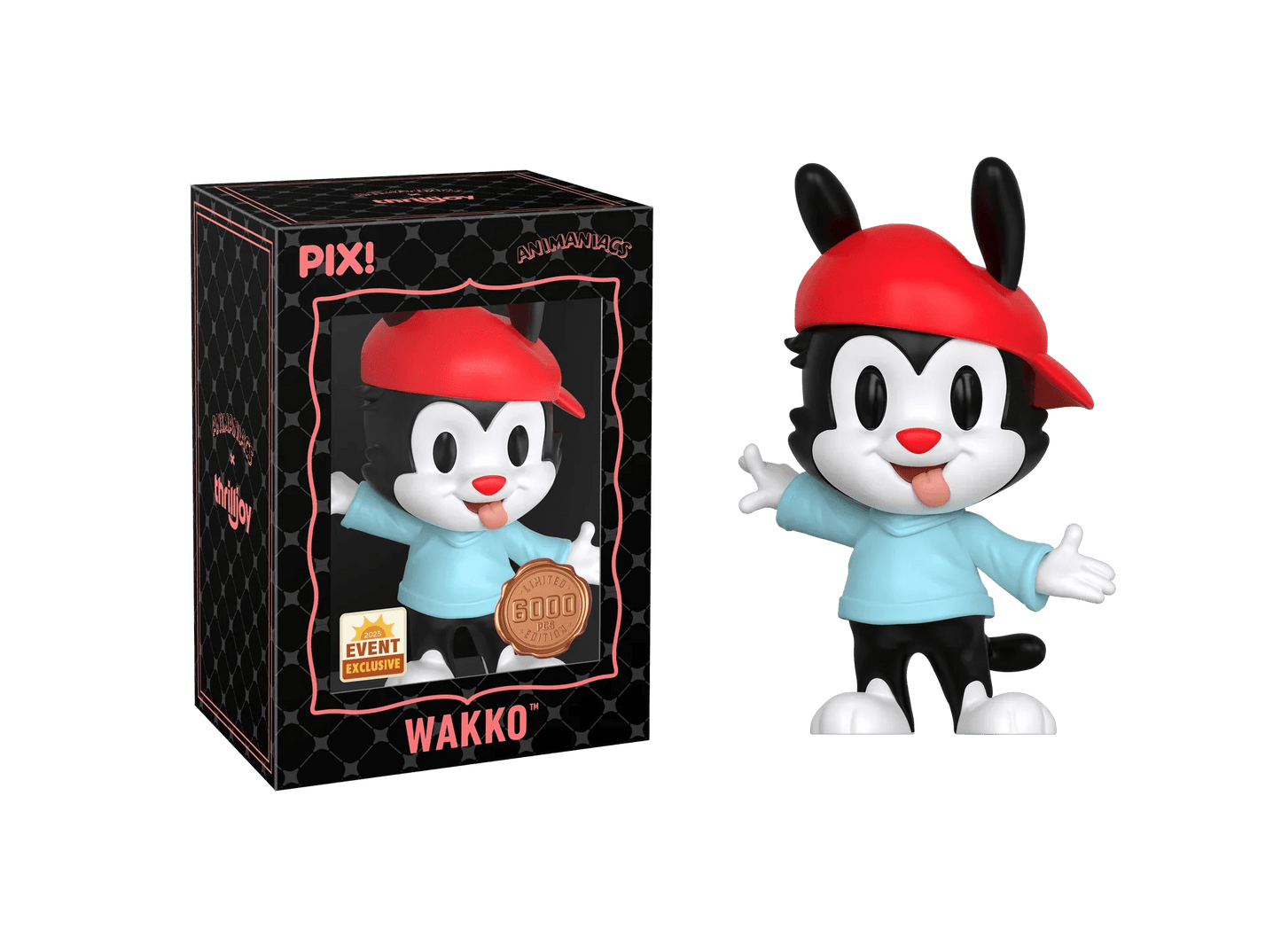 [Thrilljoy] [EXCLUSIVE] Animaniacs - Wakko LE6000 PIX Vinyl Figure (1 in 6 Chance at Chase) - DelsBricks Toys & CollectiblesDelsBricks Toys & CollectiblesRalphie's Funhouse