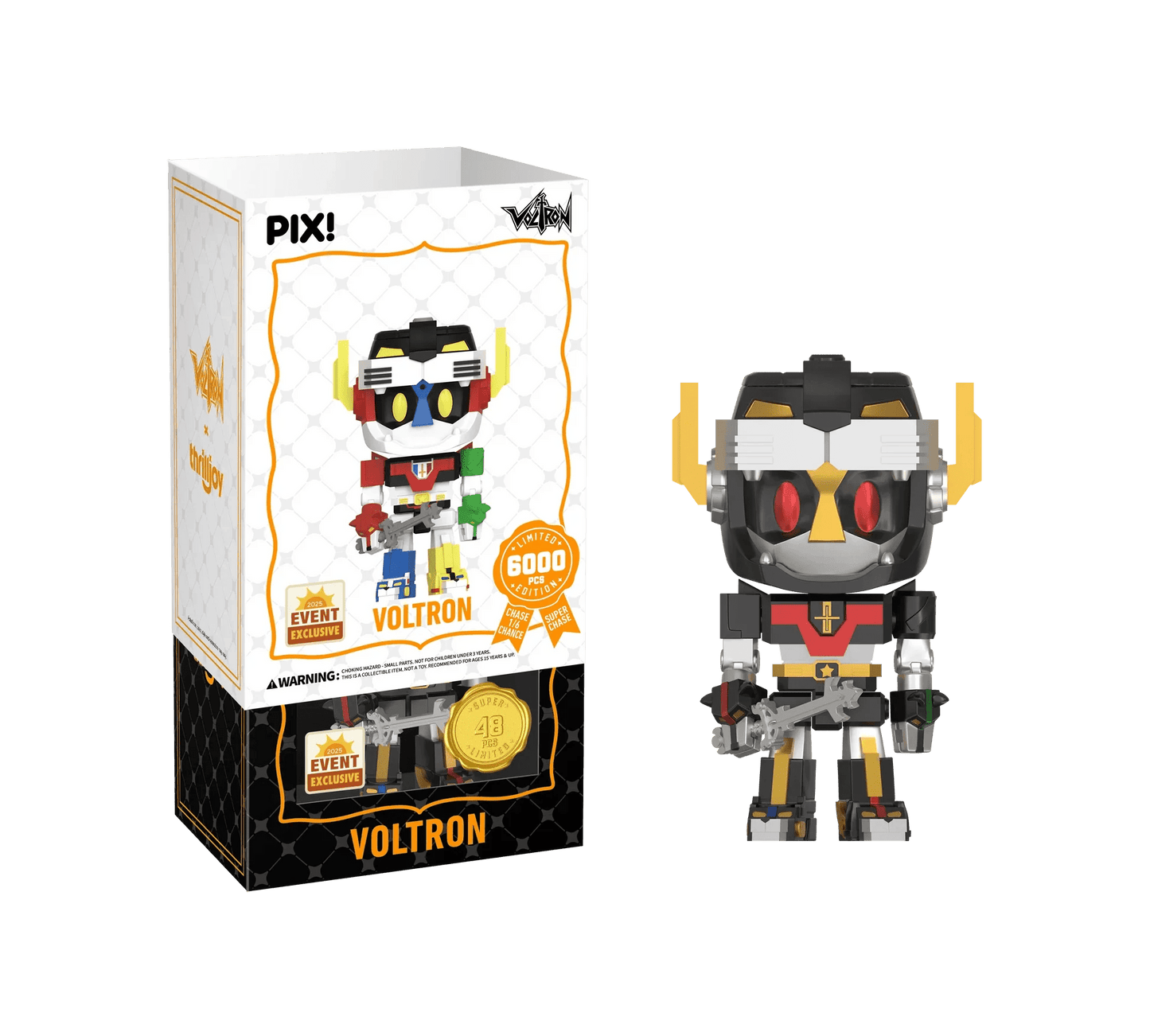 [Thrilljoy] [EXCLUSIVE] Voltron Defender of the Universe - Voltron LE6000 PIX Vinyl Figure (1 in 6 Chance at Chase) - DelsBricks Toys & CollectiblesDelsBricks Toys & CollectiblesRalphie's Funhouse