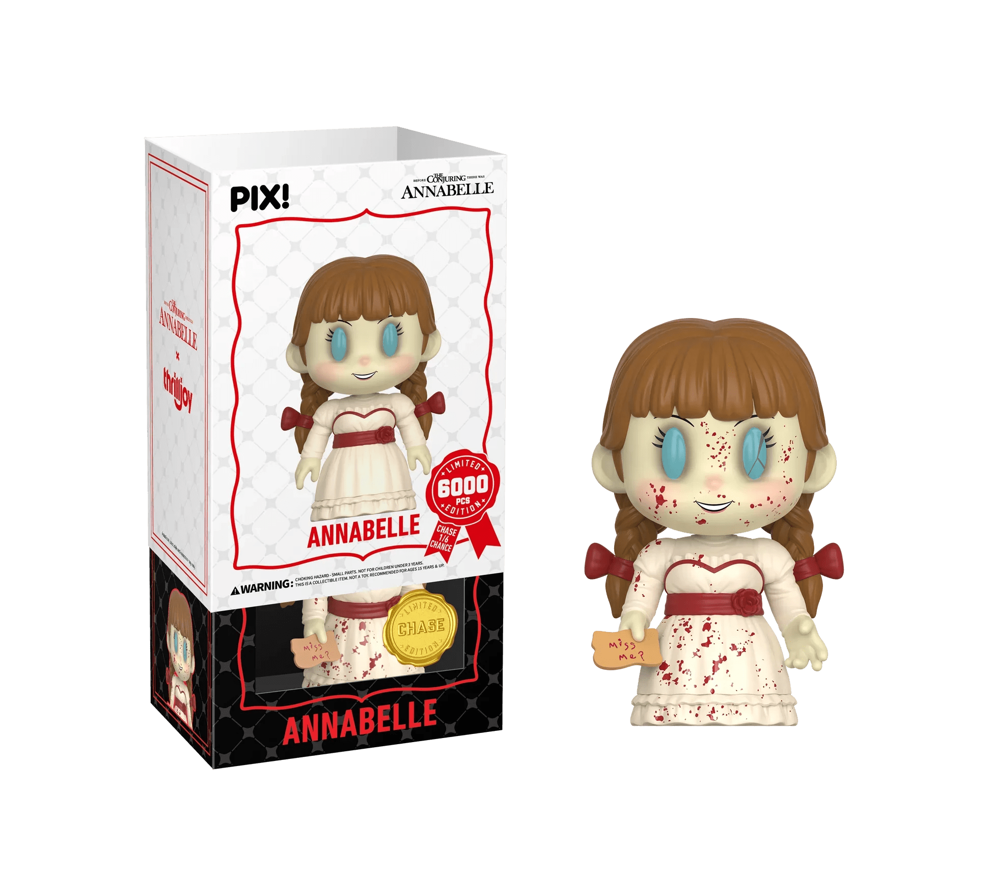 [Thrilljoy] The Conjuring - Annabelle LE6000 PIX Vinyl Figure (1 in 6 Chance at Chase) - DelsBricks Toys & CollectiblesDelsBricks Toys & CollectiblesRalphie's Funhouse