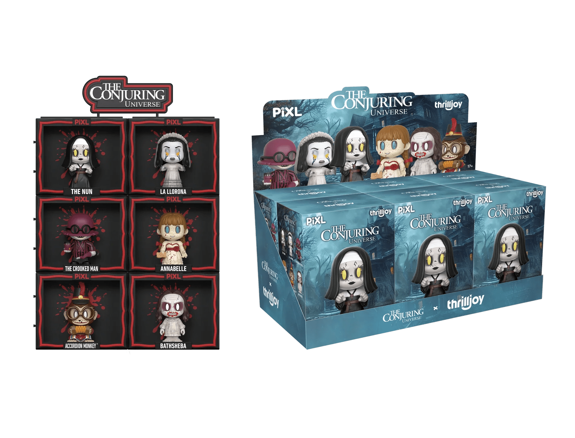[Thrilljoy] The Conjuring Universe PIXL Blind Box Vinyl (Chance at 1 of 300 hyper - rare “chase” pieces will be redeemable for a special 12” MEGA PIX!) - DelsBricks Toys & CollectiblesDelsBricks Toys & CollectiblesRalphie's Funhouse