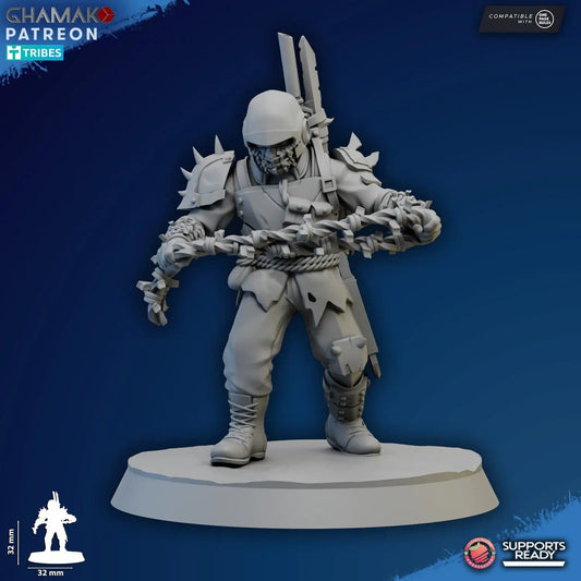 Tortured Prisoners and Torturer by Ghamak, 28/32mm Heroic Scale Miniature, 32mm tall, 4 Units - DelsBricks Toys & CollectiblesResin Printed MiniatureDelsBricks Toys & CollectiblesMega Diamonds & Schwartzreiter Mini Forge