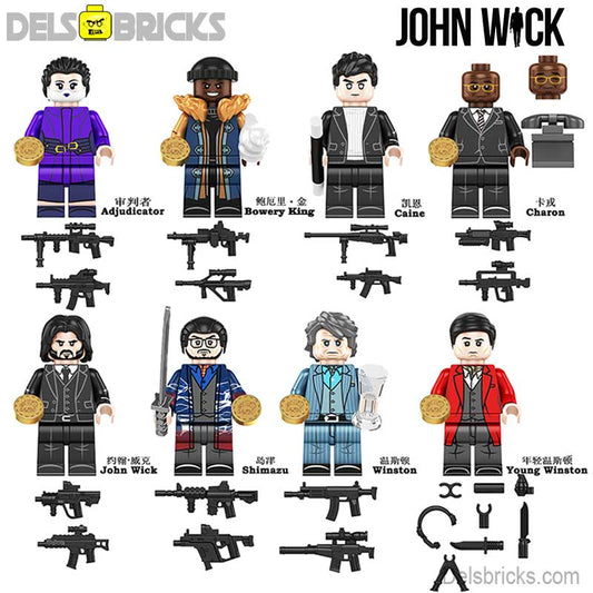 John Wick Movie Characters Set of 8 Minifigures
