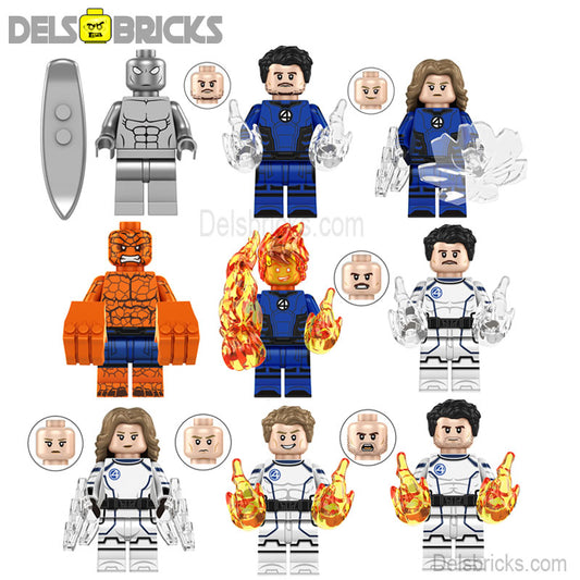 Fantastic Four First Steps Set of 9 Lego Minifigures Custom Toys
