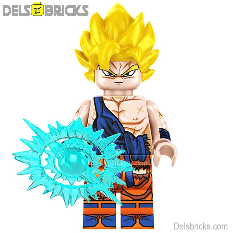 Goku Yellow Hair Dragon Ball Z Super Lego Minifigures Anime Custom Toys New