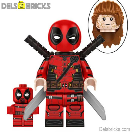 Long Hair Deadpool from Deadpool & Wolverine Movie Lego Minifigures Custom Toys