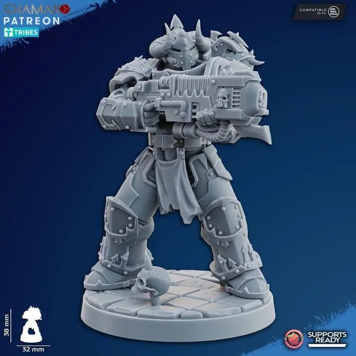 Traitor Militum Melee by Ghamak Sci - fi 28mm Heroic Scale Miniature, 38mm tall, 6 - 10 Units, Proxy, Grimdark, Sci - Fi, One Page Rules Comp - DelsBricks Toys & CollectiblesResin Printed MiniatureDelsBricks Toys & CollectiblesMega Diamonds & Schwartzreiter Mini Forge