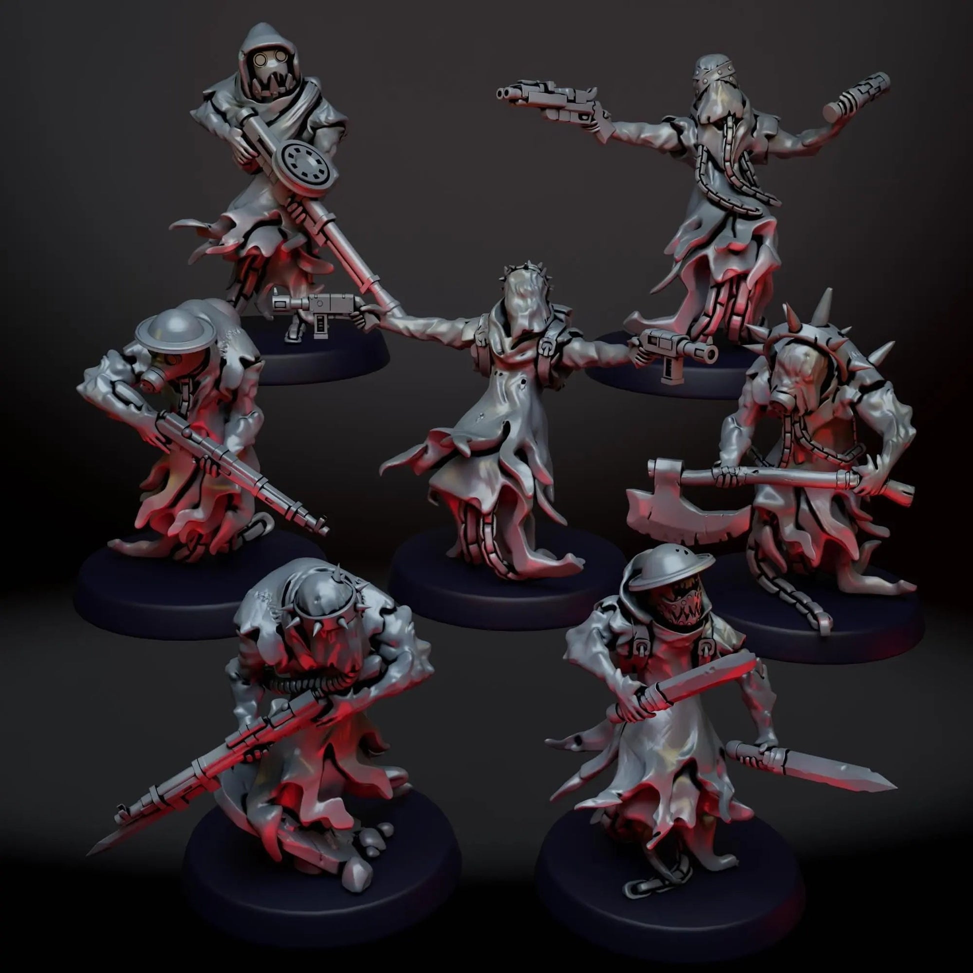 Trench Ghosts by Ratman Forge, 28/32mm scale miniature, 32mm tall - DelsBricks Toys & CollectiblesResin Printed MiniatureDelsBricks Toys & CollectiblesMega Diamonds & Schwartzreiter Mini Forge