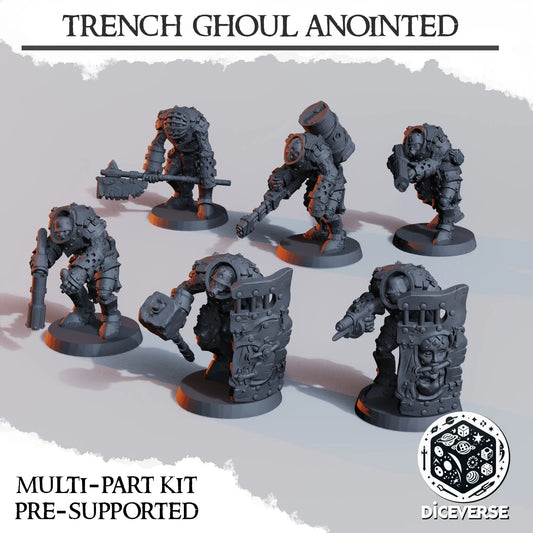 Trench Ghoul Anointed by Diceverse, 28/32mm scale miniature, 60mm Tall, Trench Crusade Proxy - DelsBricks Toys & CollectiblesResin Printed MiniatureDelsBricks Toys & CollectiblesMega Diamonds & Schwartzreiter Mini Forge