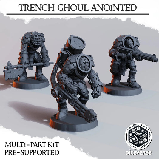 Trench Ghoul Anointed by Diceverse, 28/32mm scale miniature, 60mm Tall, Trench Crusade Proxy - DelsBricks Toys & CollectiblesResin Printed MiniatureDelsBricks Toys & CollectiblesMega Diamonds & Schwartzreiter Mini Forge