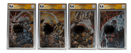 [TRIPLE SIGNED CGC YELLOW LABEL 4 PACK FOIL] X - Men 1991 1 Facsimile Jim Lee | Claremont | Williams Cover Var [Set 1] - DelsBricks Toys & CollectiblesComic BookDelsBricks Toys & CollectiblesUnknown Comic Books