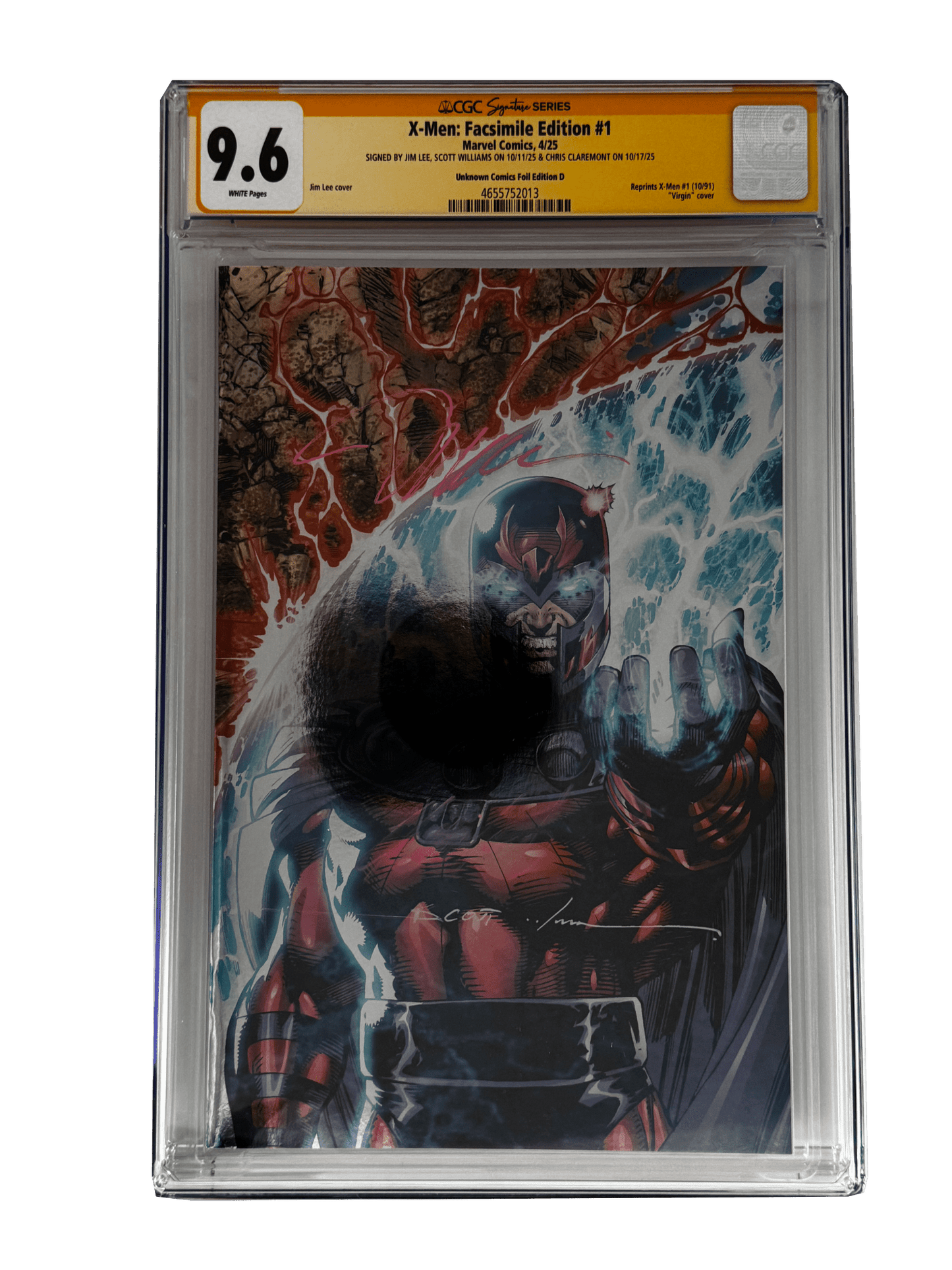 [TRIPLE SIGNED CGC YELLOW LABEL 4 PACK FOIL] X - Men 1991 1 Facsimile Jim Lee | Claremont | Williams Cover Var [Set 2] - DelsBricks Toys & CollectiblesComic BookDelsBricks Toys & CollectiblesUnknown Comic Books