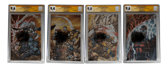 [TRIPLE SIGNED CGC YELLOW LABEL 4 PACK FOIL] X - Men 1991 1 Facsimile Jim Lee | Claremont | Williams Cover Var [Set 2] - DelsBricks Toys & CollectiblesComic BookDelsBricks Toys & CollectiblesUnknown Comic Books