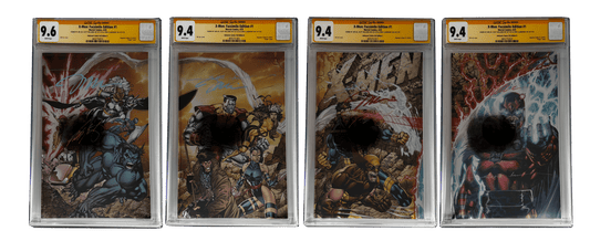 [TRIPLE SIGNED CGC YELLOW LABEL 4 PACK FOIL] X - Men 1991 1 Facsimile Jim Lee | Claremont | Williams Cover Var [Set 3] - DelsBricks Toys & CollectiblesComic BookDelsBricks Toys & CollectiblesUnknown Comic Books