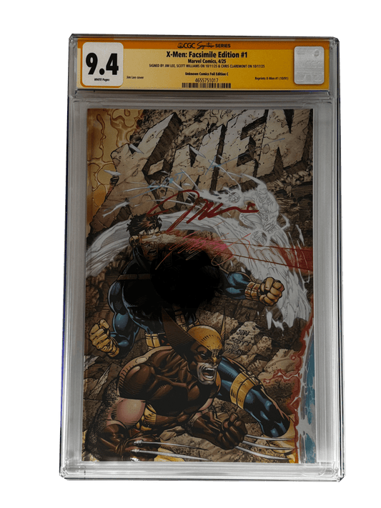 [TRIPLE SIGNED CGC YELLOW LABEL 4 PACK FOIL] X - Men 1991 1 Facsimile Jim Lee | Claremont | Williams Cover Var [Set 3] - DelsBricks Toys & CollectiblesComic BookDelsBricks Toys & CollectiblesUnknown Comic Books