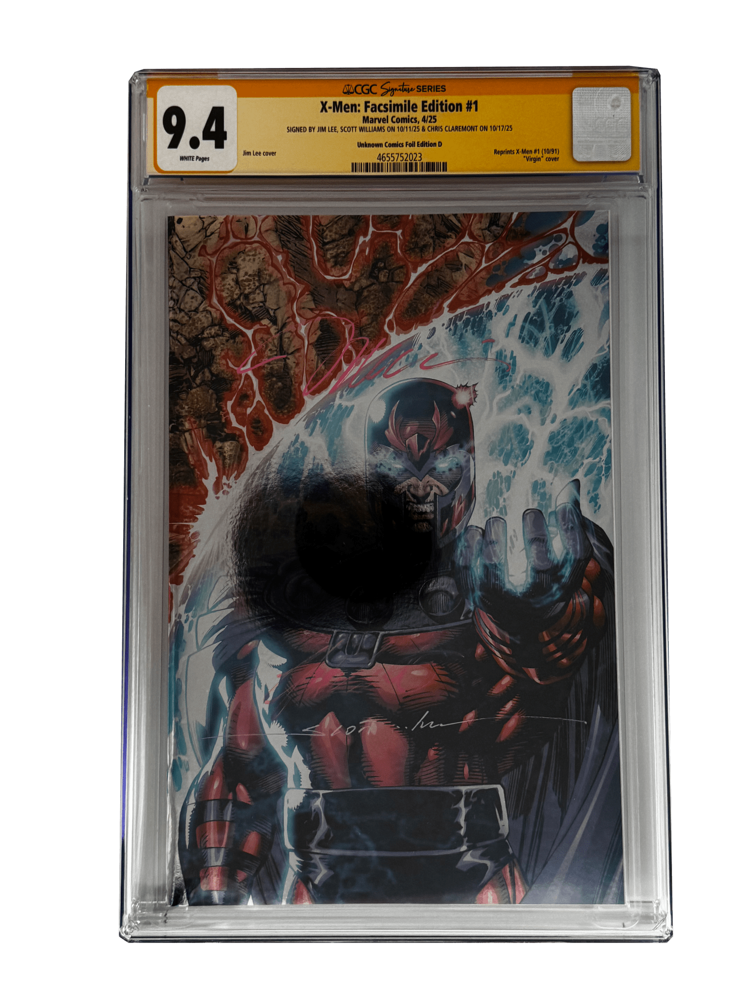 [TRIPLE SIGNED CGC YELLOW LABEL 4 PACK FOIL] X - Men 1991 1 Facsimile Jim Lee | Claremont | Williams Cover Var [Set 3] - DelsBricks Toys & CollectiblesComic BookDelsBricks Toys & CollectiblesUnknown Comic Books