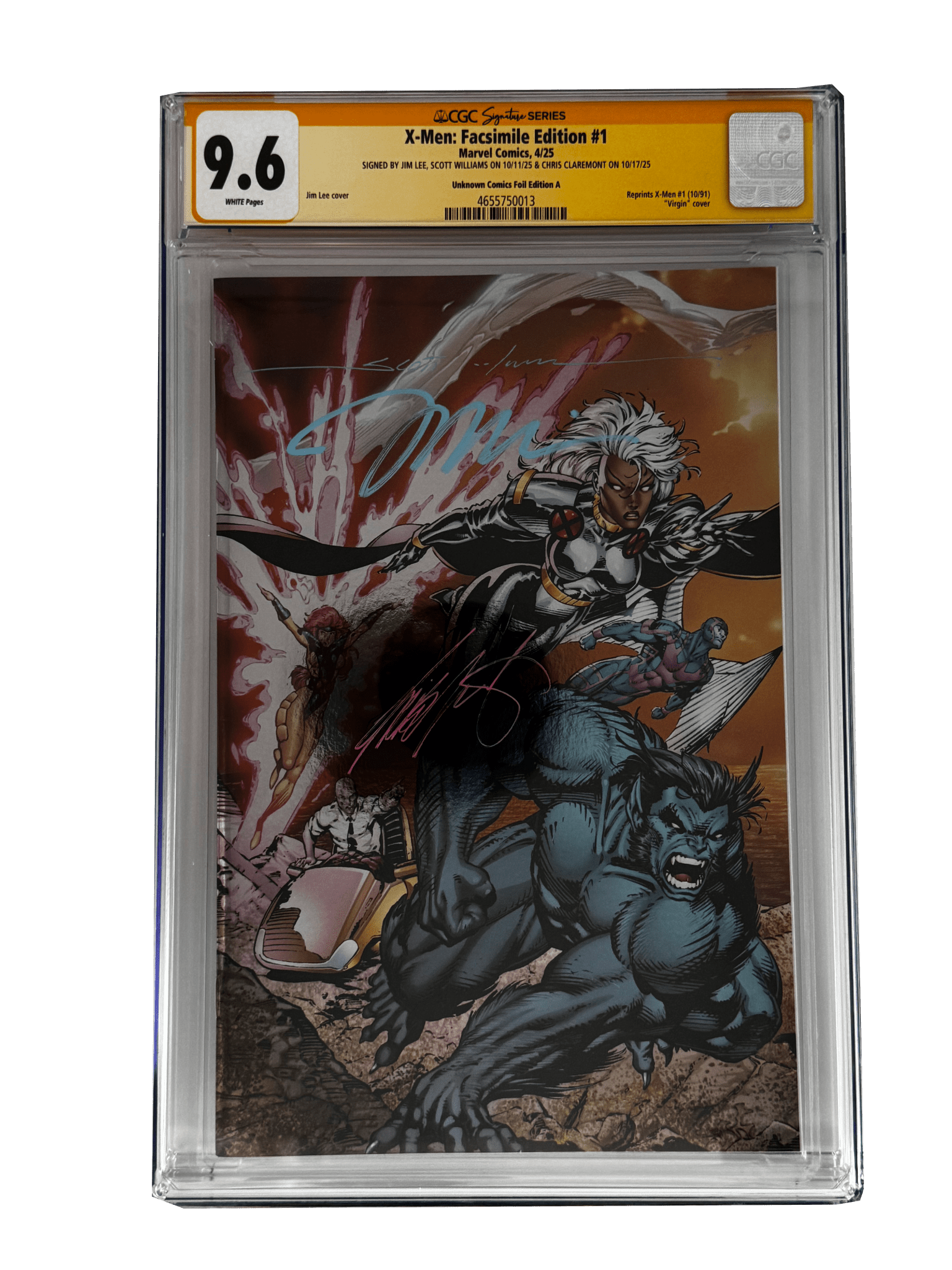 [TRIPLE SIGNED CGC YELLOW LABEL 4 PACK FOIL] X - Men 1991 1 Facsimile Jim Lee | Claremont | Williams Cover Var [Set 3] - DelsBricks Toys & CollectiblesComic BookDelsBricks Toys & CollectiblesUnknown Comic Books