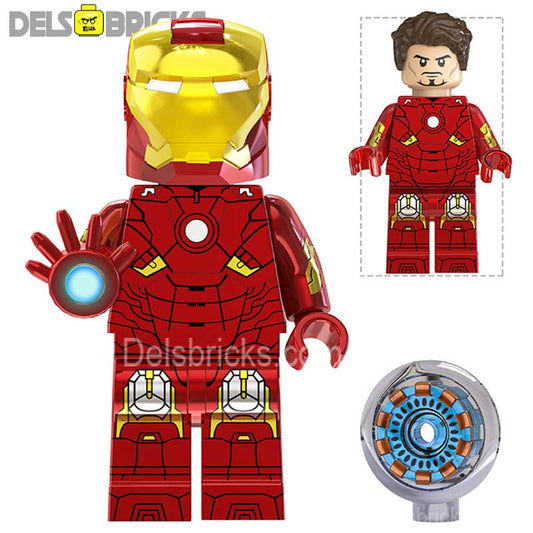 Iron Man Avengers Tony Stark NEW Lego Minifigures Custom Toys RED