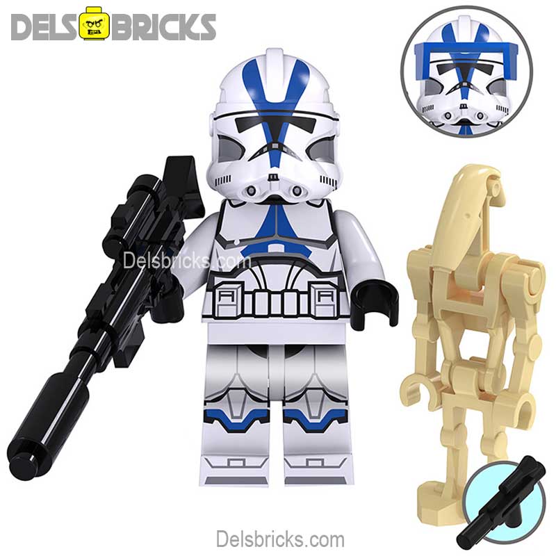 501st Legion Clone Trooper & Battle Droid Lego Star Wars Minifigures