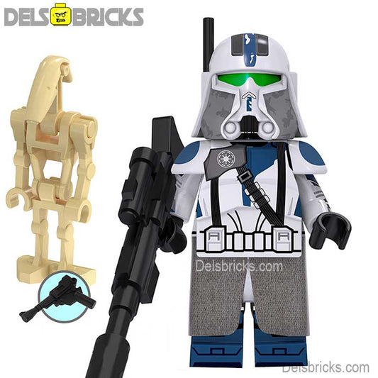 501st Legion Clone Trooper Commander & Battle Droid Lego Star Wars Minifigures