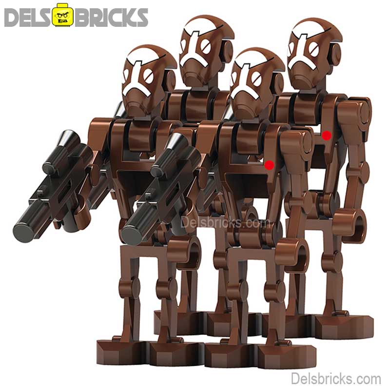 Commando Battle Droid Captain set of 4 Star Wars Lego Minifigures Custom Toys NEW