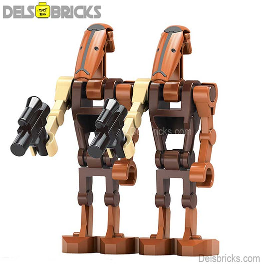 RO-GR Battle Droids set of 2 Star Wars Lego Minifigures Custom Toys NEW