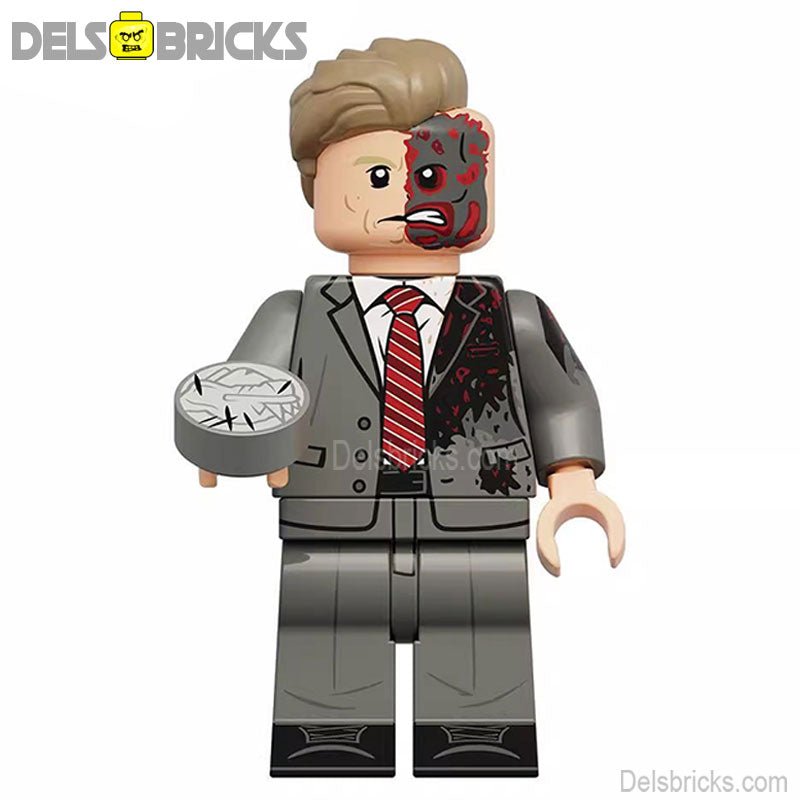Two - Face Harvey Dent Batman The Dark Knight Lego Minifigures Custom Toys 2 - DelsBricks MinifiguresMinifiguresDelsBricks MinifiguresDelsbricks