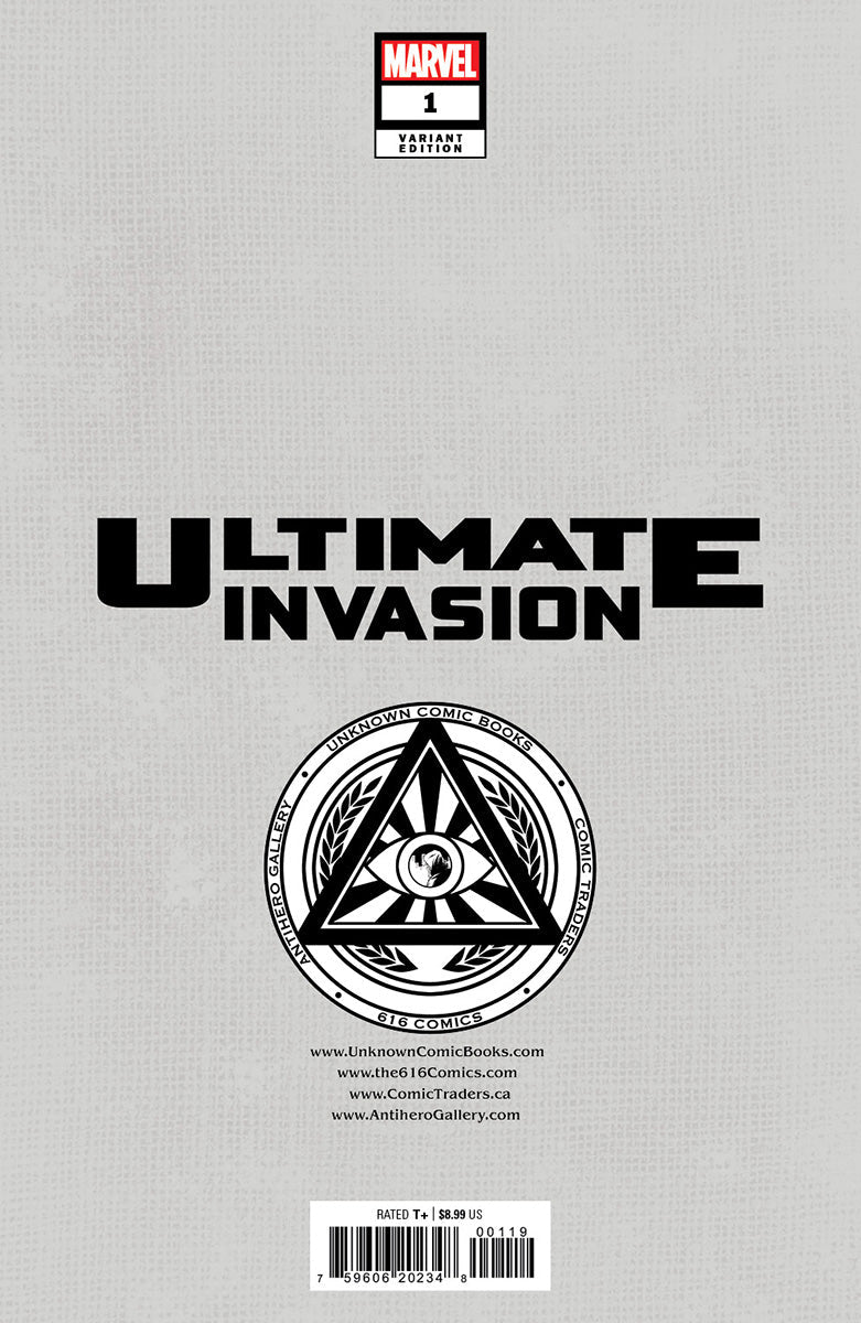 Ultimate Invasion 1 Unknown Comics Davide Paratore Exclusive Var (06/21/2023) - DelsBricks Toys & CollectiblesCOMIC BOOK EXCLUSIVEDelsBricks Toys & CollectiblesUnknown Comic Books