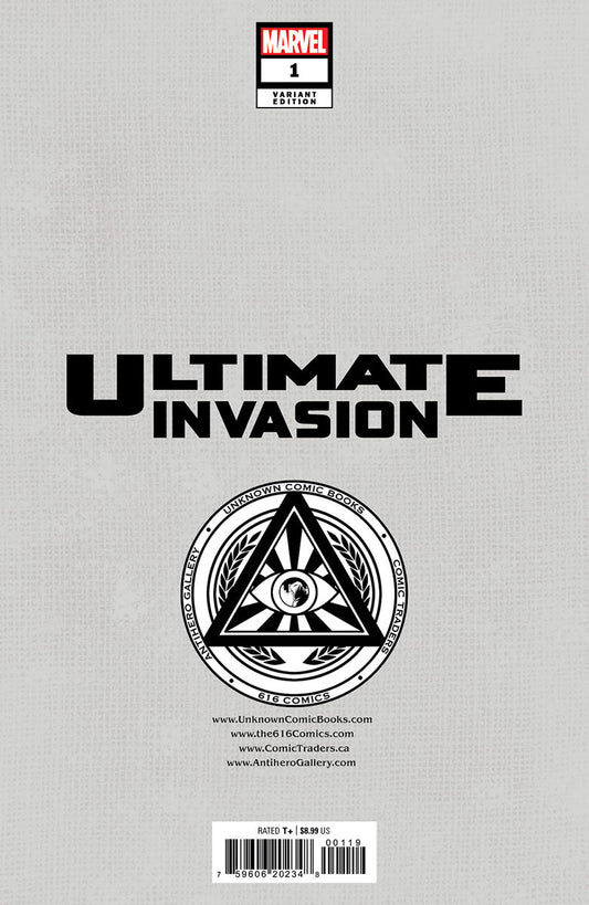 Ultimate Invasion 1 Unknown Comics Davide Paratore Exclusive Virgin Var (06/21/2023) - DelsBricks Toys & CollectiblesCOMIC BOOK EXCLUSIVEDelsBricks Toys & CollectiblesUnknown Comic Books