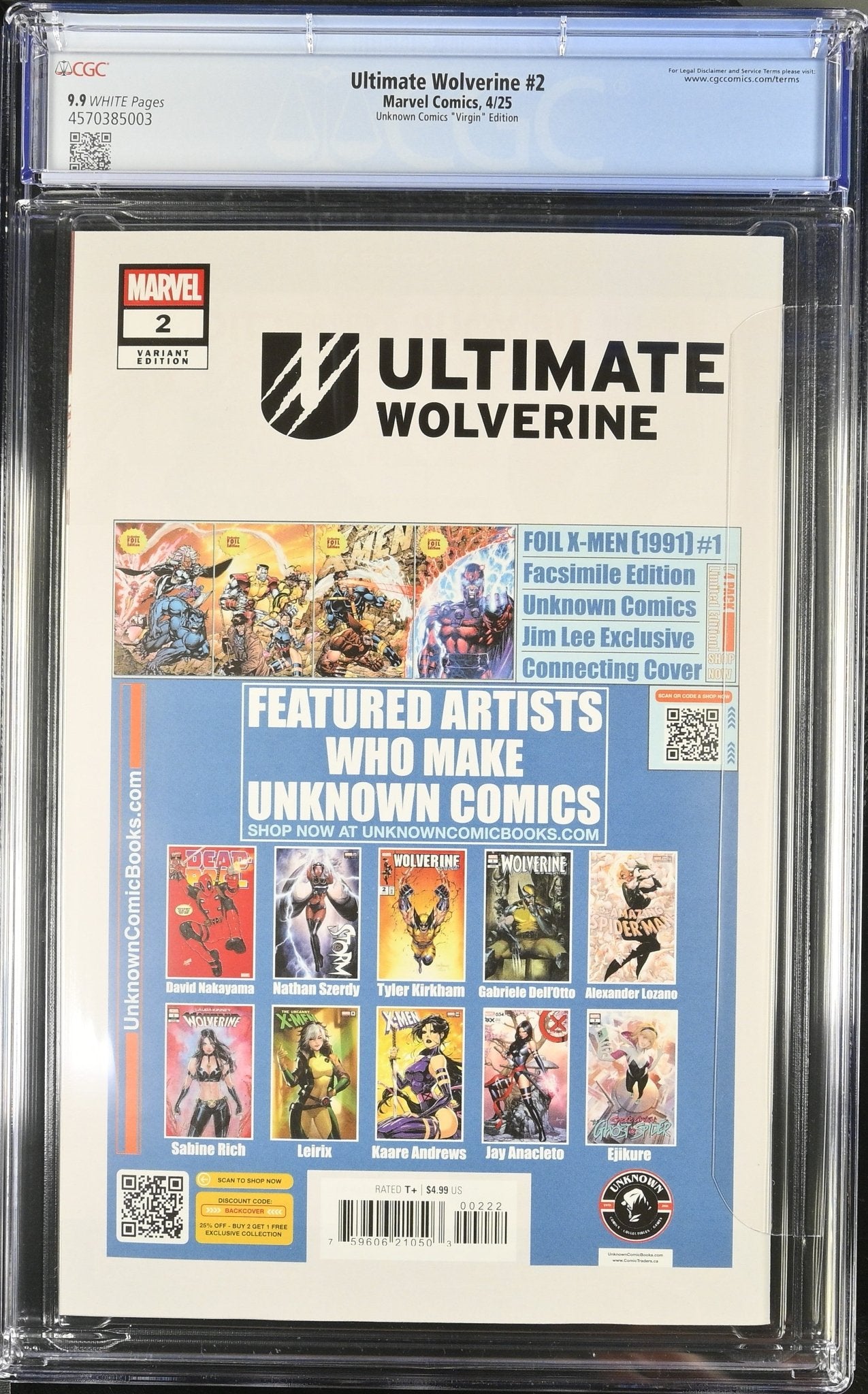 💎Ultimate Wolverine 2 Exclusive Ivan Tao Virgin - CGC 9.9 - DelsBricks Toys & CollectiblesCOMIC BOOKDelsBricks Toys & Collectibles412 Comics