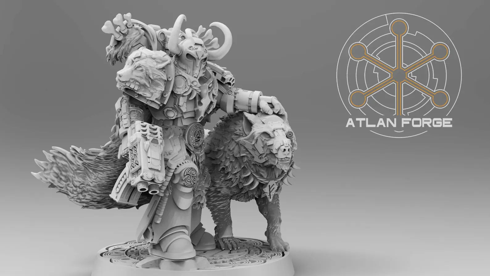Valen Asgardian Commander by Atlan Forge 28/32mm Scale Miniature, 45mm tall - DelsBricks Toys & CollectiblesResin Printed MiniatureDelsBricks Toys & CollectiblesMega Diamonds & Schwartzreiter Mini Forge