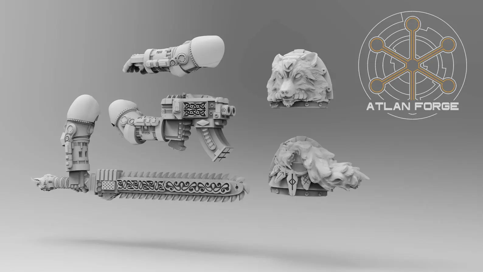 Valen Asgardian Commander by Atlan Forge 28/32mm Scale Miniature, 45mm tall - DelsBricks Toys & CollectiblesResin Printed MiniatureDelsBricks Toys & CollectiblesMega Diamonds & Schwartzreiter Mini Forge