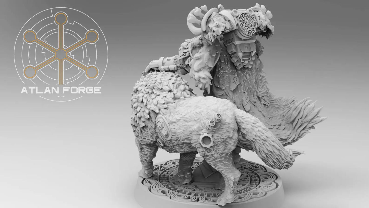 Valen Asgardian Commander by Atlan Forge 28/32mm Scale Miniature, 45mm tall - DelsBricks Toys & CollectiblesResin Printed MiniatureDelsBricks Toys & CollectiblesMega Diamonds & Schwartzreiter Mini Forge