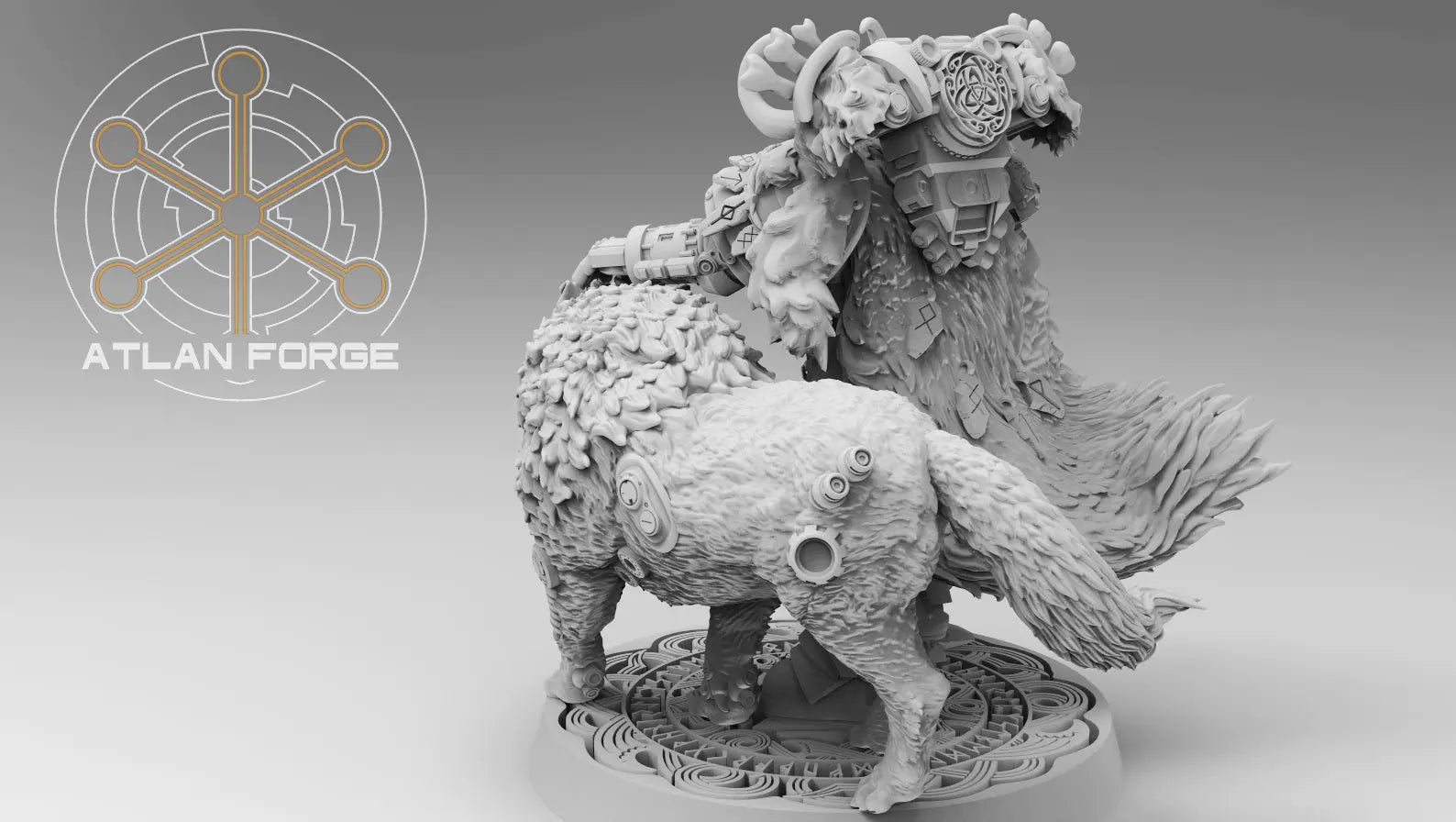 Valen Asgardian Commander by Atlan Forge 28/32mm Scale Miniature, 45mm tall - DelsBricks Toys & CollectiblesResin Printed MiniatureDelsBricks Toys & CollectiblesMega Diamonds & Schwartzreiter Mini Forge