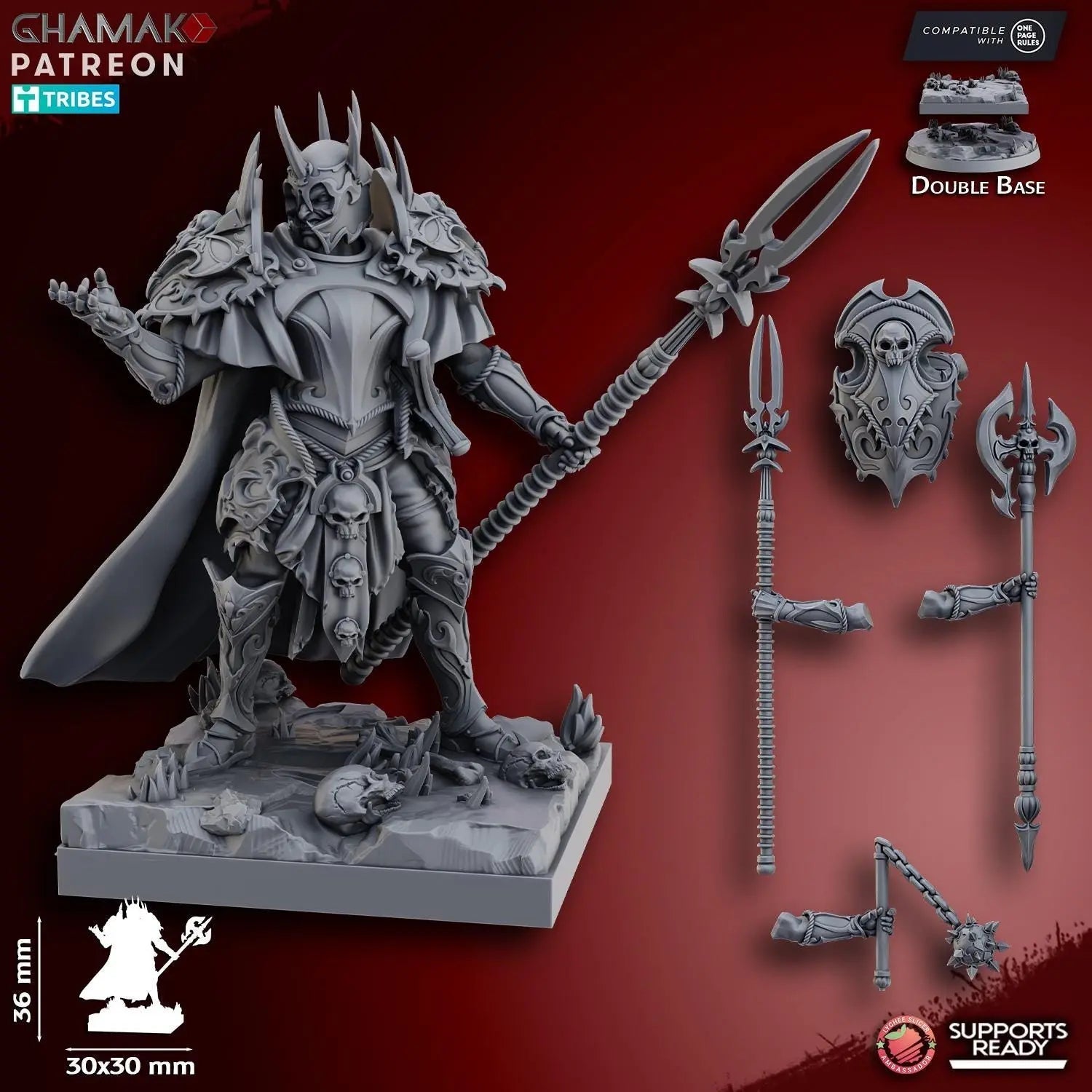Vampire Duke by Ghamak 28mm Scale Miniature, 36mm tall, Marine, Proxy, Fantasy, Vampire Lord, Duke, Multiple Weapons, OPR - DelsBricks Toys & CollectiblesResin Printed MiniatureDelsBricks Toys & CollectiblesMega Diamonds & Schwartzreiter Mini Forge