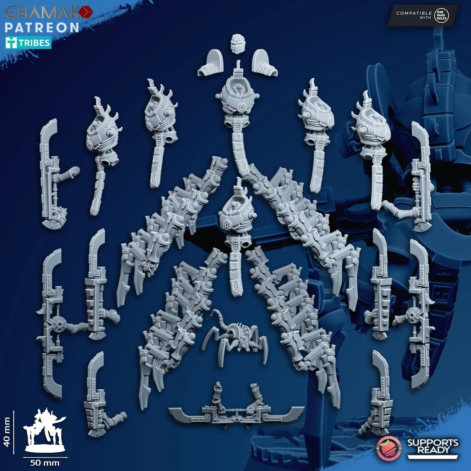 Vanquishers by Ghamak: Sci - fi 28/32mm Heroic Scale Miniature, 40mm tall, 7 Units - DelsBricks Toys & CollectiblesResin Printed MiniatureDelsBricks Toys & CollectiblesMega Diamonds & Schwartzreiter Mini Forge