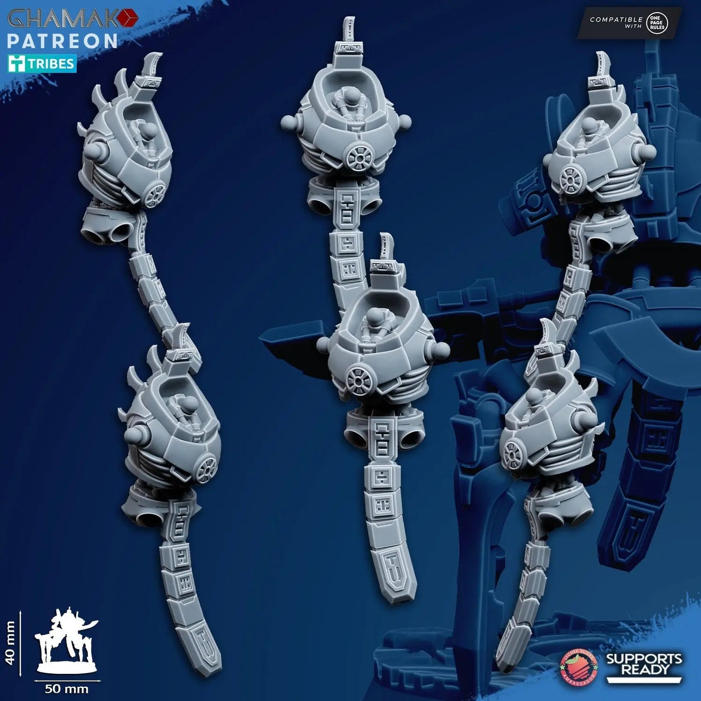 Vanquishers by Ghamak: Sci - fi 28/32mm Heroic Scale Miniature, 40mm tall, 7 Units - DelsBricks Toys & CollectiblesResin Printed MiniatureDelsBricks Toys & CollectiblesMega Diamonds & Schwartzreiter Mini Forge