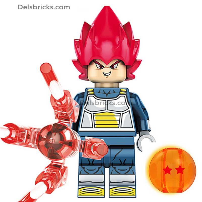 Vegeta Red Super Saiyan hair Dragon Ball Z - DelsBricks MinifiguresMinifiguresDelsBricks MinifiguresDelsbricks
