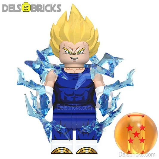 Vegeta yellow Hair Dragon Ball Z Super Lego Minifigures Best Custom Anime Toys - DelsBricks MinifiguresMinifiguresDelsBricks MinifiguresDelsbricks