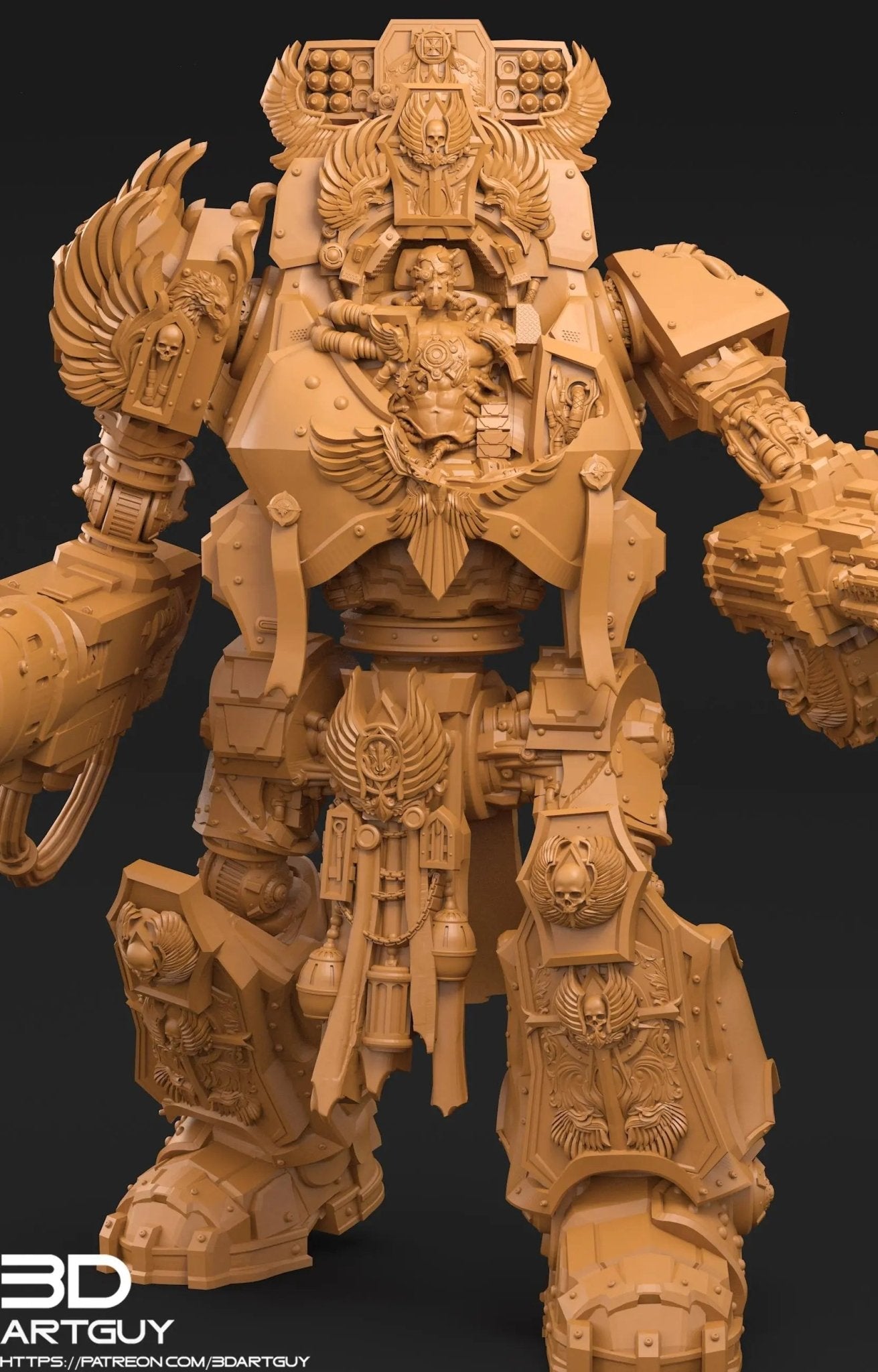 Venerable One by 3DArtGuy 32mm scale, 50mm or 100mm, Miniature War Gaming Figure - DelsBricks Toys & CollectiblesResin Printed MiniatureDelsBricks Toys & CollectiblesMega Diamonds & Schwartzreiter Mini Forge